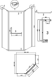 Grossman  Душевой уголок Pragma 90x90x195 профиль хром стекло прозрачное – фотография-11